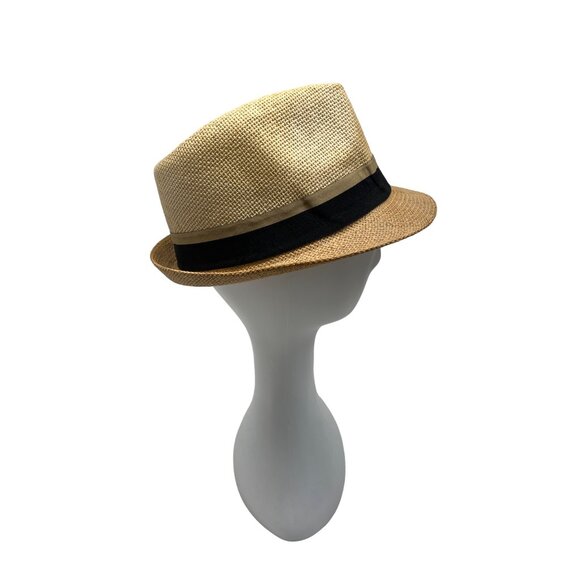 Westend Mens Natural Straw Fedora With Black Band - Picture 3 of 11